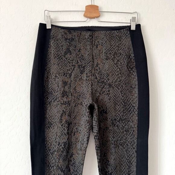 Lysse Laura Ponte Knit Ankle Leggings Olive Snake Print Size L - Picture 6 of 10